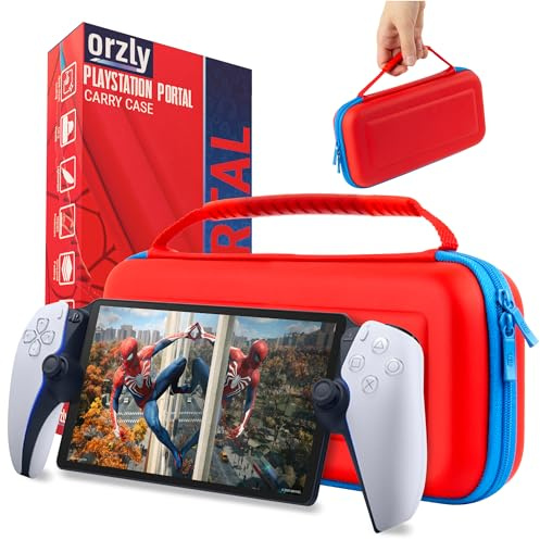 Orzly Custodia da trasporto progettata per il lettore remoto del portale Playstation per console PS5, protezione da viaggio e spazio per caricare cuffie e altro ancora Tanami