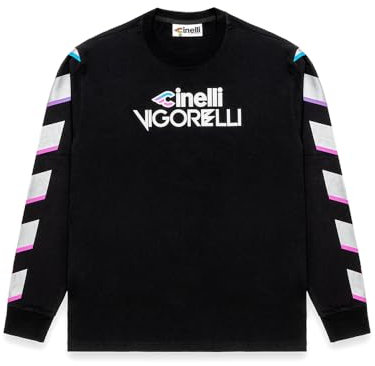 Cinelli Unisex Vigorelli T-Shirt, Schwarz, M