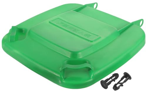 Baluue Outdoor Garbage Bin Lid Large Plastic Trash Can Cover Replacement Sanitation Waste Bin Lid for Patio Backyard Deck