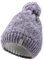 Sterntaler Strickmütze aus Multicolor Garn - Mädchen Bommelmütze mit tollem Strickmuster - Kindermütze mit Futter aus wärmendem Microfleece - Wintermütze - lila, 51