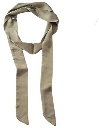 Damen Satin Gürtel 5cm x 195cm Band Imitated Silk Lange Schal Kleid Bund Hut Zubehör (Olive Green)