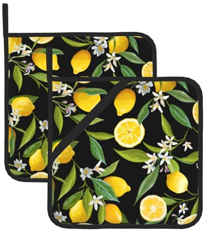 Trukd 2 presine giallo limone - cucina, forno a microonde, barbecue - resistenza al calore