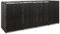 Abri Poubelle Extérieur, Cache Poubelle Abri pour Poubelle Conteneur pour Cache-Poubelle Abri pour Poubelle Quadruple Noir 274x80x117 cm Résine tressée