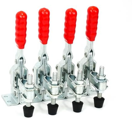INGDAUM® 4 Stück GH-101D Vertikalspanner, Einstellbare Kniehebelspanner, Schnellspanner, Knebelklemme für Vorrichtungsbau, Montage, Maschinenbau, Holztechnik (4, GH-101D (180 kg))