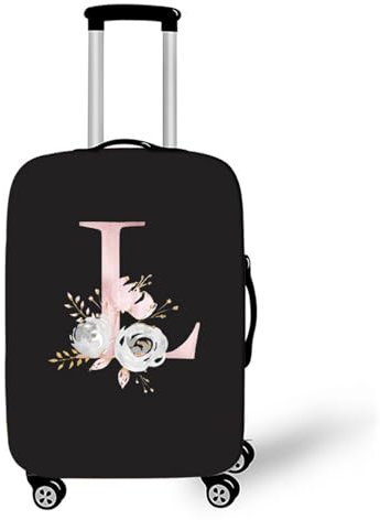 Muiuou Anfangsbuchstabe Gedruckt Design Elastisch Reise Kofferhülle Kofferschutzhülle, Koffer Schutzhülle mit Reißverschluss Waschbar Gepäck Cover Kofferschutz-Bezug (XL (30-32 Zoll),L)