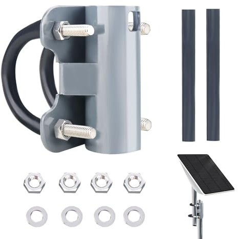 bssmmai Starlink Kit de montage avec adaptateur, support de tuyau pour mât d'antenne Starlink, collier de serrage universel pour Starlink V2, support réglable en forme de U, adaptateur de montage pour