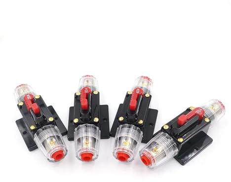 150A 125A 100A 80A 60A 50A 40A 30A 20A 12V 24V 48V Car Resettable Circuit Breaker RV Insurance Fuse Solar Photovoltaic Connector(20A)