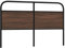 vidaXL Kopfteil Braun Eichen-Optik 150 cm Stahl und Holzwerkstoff, Bettkopfteil, Kopfteil für Doppelbett, Bett Kopfteil, Bettkopfteile, Doppelkopfteil