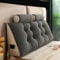ZF YLYH Keilkissen Lang Rückenkissen für Bett: Bequemes Lesekissen Abnehmbar Sofa Lendenkissen Dreieckiges Hohen Rückenlehne Kissen mit Nackenstützkissen (Dark Gray, 120 * 50 * 20cm)