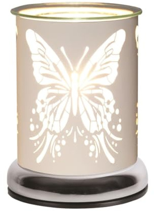 Aroma White Butterfly Touch Electric Wax Melt Warmer