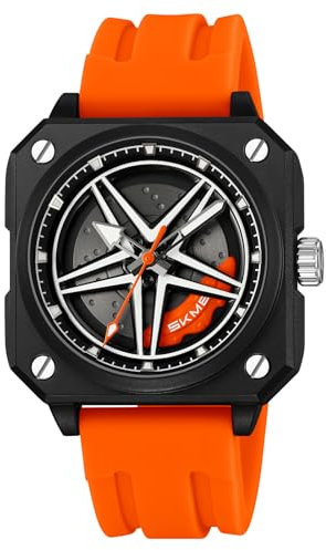 2362 Einzigartige Uhr im Autoraden-Design – Präzisions-Quarzwerk, 3 ATM wasserdicht, kratzfestes Glas – perfekt für Auto-Enthusiasten, die stilvolle und langlebige Uhren zu einem erschwinglichen Preis