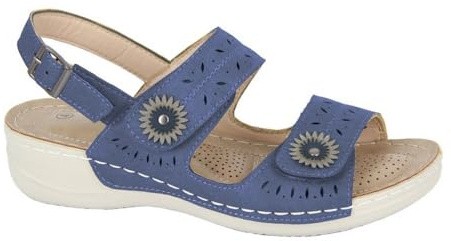 Boulevard Womens/Ladies Sling Back Sandals (5 UK) (Navy Blue)