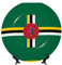 POEZJZW Piatti decorativi Bandiera del Commonwealth della Dominica Modello Decorazione Per Casa Ufficio Artigianale Ornamenti Piatti 1 Piatto 1 Espositore 7 pollici