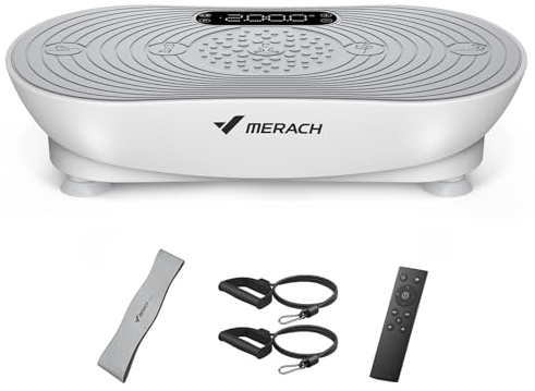 MERACH V33 Pro High Frequency Vibration Plate Exercise Machine (White)