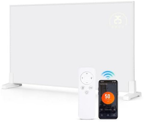 Hebitod Infrarotheizung 300W mit Thermostat, Infrarot Wandheizung | mit Überhitzungsschutz, Wandheizung Elektrisch, Energiesparend,Geltender Bereich ist 10-12㎡, für Schlafzimmer, Wohnräume