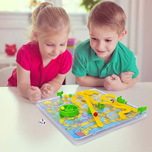 Generic Traditional Family 3D Snake Board Game Toy with Ladder, Classic Game with a Twist, 320 X 320 X 65mm, for Family Entertainment (Assorted Color)
