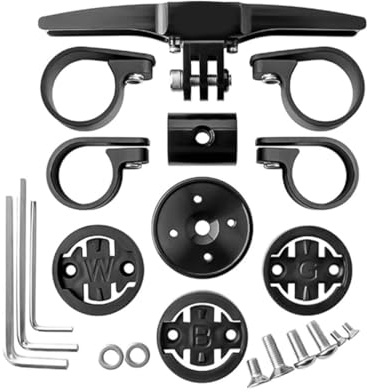 Voyoo 1 set cykeldatorhållare, snabbspänningshållare i aluminiumlegering lämplig för TT-styrhållare, triathlon-styre (svart)