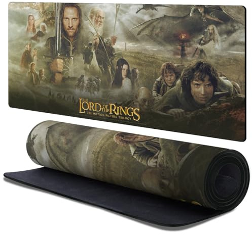 Head Case Designs Officially Licensed The Lord of The Rings The Fellowship of The Ring Key Art Graphic Art 37.4 x 15.75 x 0.16 inches (900 x 400 mm) - XL Gaming Office Desk PC Keyboard Mouse Mat Pad