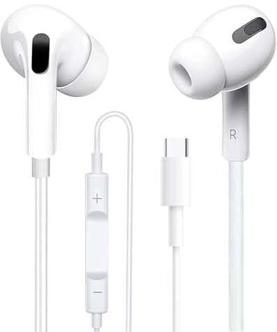 Kopfhörer USB C mit Kabel für iPhone 17 16 15 Pro Max Plus iPad Pro In Ear USB C Kopfhörer (mit integriertem Mikrofon und Lautstärkeregelung) Ohrhörer USB Typ C kopfhörer für Samsung Galaxy S24 S23
