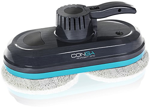 Cecotec Robot Limpiacristales WinDroid 870. con Navegación Itech Win 2.0, 3 Modos de limpieza, Limpieza en 5 etapas, Mando a Distancia, 4 Metros de acción, Negro, 28 x 14 x 12 cm