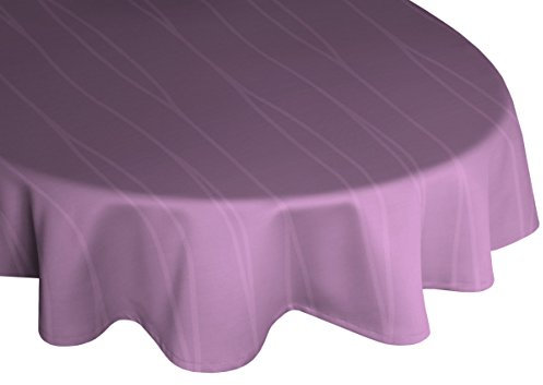 Wirth Tischdecke Langwasser Oval, Polyester, Lila, 130 x 190 cm