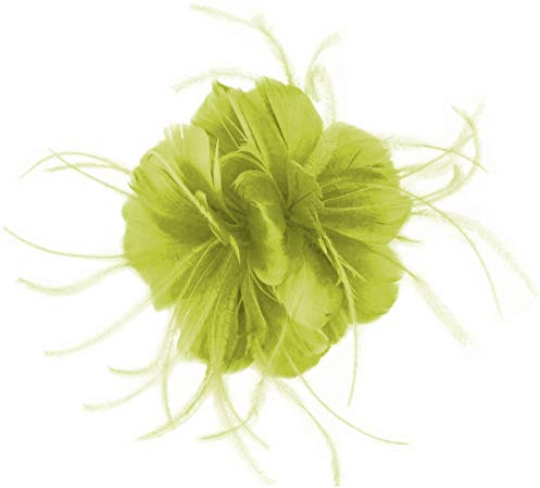 Failsworth Millinery Feather Fascinator in Lime, size: One Size