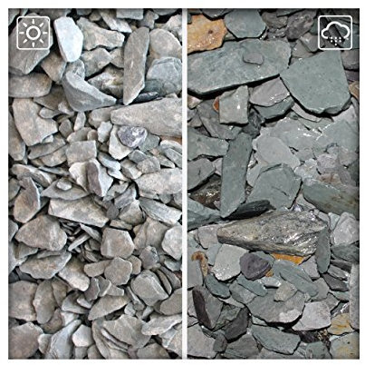 Kieskönig Schiefersplitt Canadian Slate Green 15/30 mm Edelsplitt Schiefer Grün 480 kg (BigBag)
