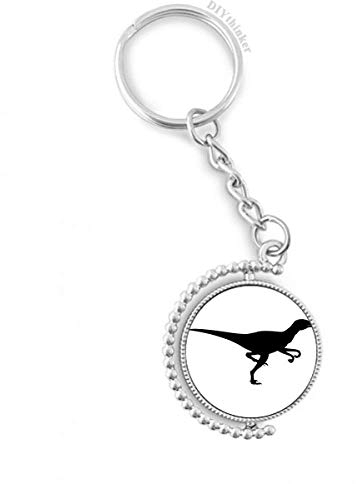 DIYthinker Dinosaurier-Knochen Miniatur Knochen Drehbare Schlüsselanhänger Ringe 1.2 Zoll x 3.5 Zoll Mehrfarbig