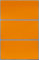 Etiketten 102 mm x 41 mm rechteckige Sticker – Größe 10,2 cm x 4,1 cm viereckige Aufkleber Vorteilspack von Royal Green (Neon Orange, 150)