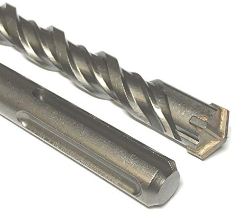 Rennie Tool - 40mm x 400mm Long SDS Max Drill Bit With Cross Tip Design | For Concrete, Stone, Masonry, Brick, Granite Etc. Tungsten Carbide Tip With Double Spiral Flute Hammer Masonry Drill Bit