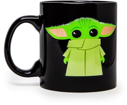Silver Buffalo Star Wars The Mandalorian The Child Stands - Tazza da caffè in ceramica, 567 ml