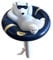 Floating Polar Bear In A Ring Thermometer for Swimming Pools Hot Tubs Pool Tub Pond