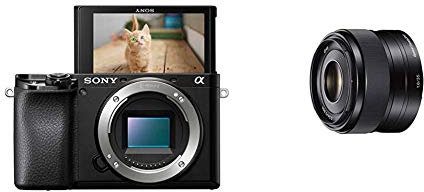 Sony Alpha 6100 Mirrorless APS-C Camera with SEL35F18 E Mount APS-C 35 mm F1.8 Prime Lens Bundle