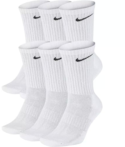 Nike U NK Everyday Cush Crew 6PR-BD, Calzini Uomo, White/(Black), XL