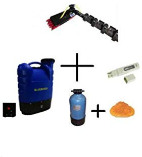 Bayersan Window Cleaning Sytem Glass Fibre Water Fed Telescopic Pole with Digital TDS Meter and DI Pressure Vessel 11 Litre (20 Ft Pole)
