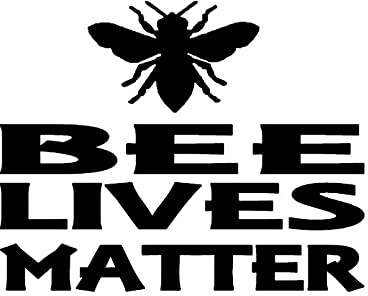 Auto-Aufkleber 15.3Cm * 12.5Cm Bee Lives Matter Autoaufkleber Imker Vinyl Aufkleber Schwarz/Silber