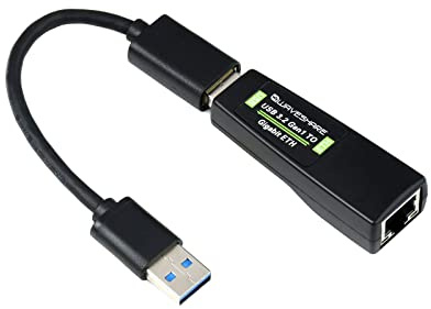 Waveshare USB 3.2 Gen1 to Gigabit Ethernet Converter Driver-Free Plug and Play Multi Systems Compatibilit
