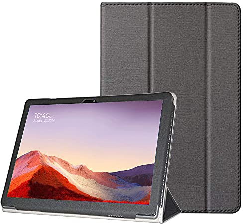 LEHEE Hülle für Chuwi Hi10 Go, Leicht PU Leder Folio Ständer Schutzhülle Etui Case für Chuwi Hi10 Go 10,1 Zoll, Schwarz