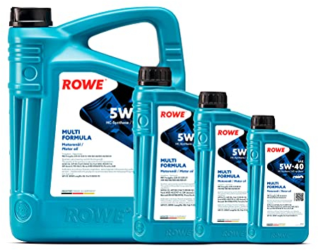 ROWE 8 Liter - 5 + 3X 1 Liter HIGHTEC Multi Formula SAE 5W-40 Motorenöl - PKW Motoröl vollsyntethisch (HC-Synthese)