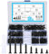 420 Pcs M3 Cross Flat Head Self-Tapping Screws, Carbon Steel Wood Self-Drilling Screws Assortment Kit, with 20 Pcs M6 Plastic Anchors - Black; 6mm/8mm/10mm/12mm/16mm/20mm/25mm/30mm