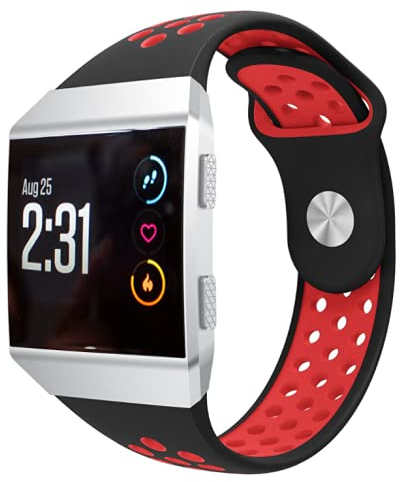 Strap-it Sportarmband Rot - Passend für Fitbit Ionic - Armband für Smartwatch - Ersatzarmband (L)