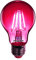 SYLVANIA Retro LED Lampe Helios Chroma A60, LED Lichterketten, E27 Sockel, 4 Watt / 80 Lumen, 10.000h Lebensdauer, Klarer Kolben, Birnen Form, 106mm Höhe, 60mm Durchmesser, 1 Stück, Lichtfarbe Rot