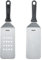 Westmark Set, 2tlg.: 2 Profi-Wender/Grill-Spachtel (Gewinkelt, Flexibel) mit gelochter und geschlossener Klinge, Rostfreier Edelstahl/Kunststoff, Master Line, Schwarz/Silber, 134122E6