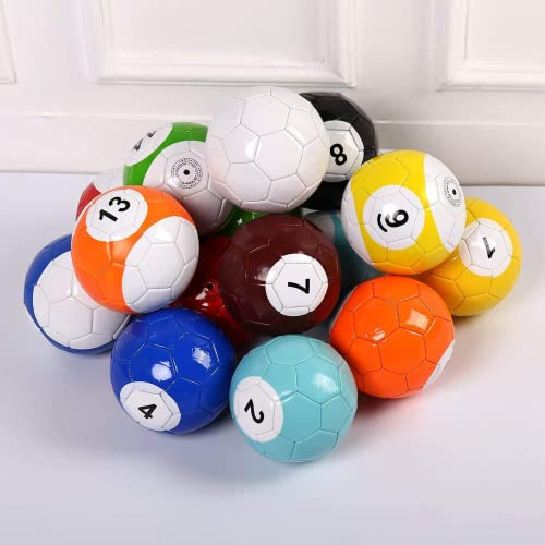 16 Stück Snookerbälle Fußball Tisch Spiel Street Ball Riesige Billard Fußball für Pool Ball Spielzeug Sport Aufblasbar (15 cm)
