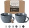 HOMEBERLIN® Design Cappuccino Tassen Set | 200ml | Kaffeetasse aus hochwertigem Steingut | Dickwandige Tasse | Modernes Kaffeetassen Set aus 100% Handfertigung