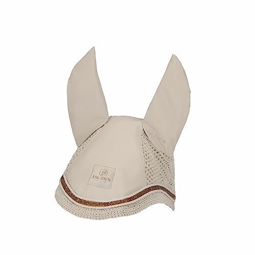 Eskadron Fliegenkopfschutz Faux Leather tan Taupe Platinum 23, Größe:Pony