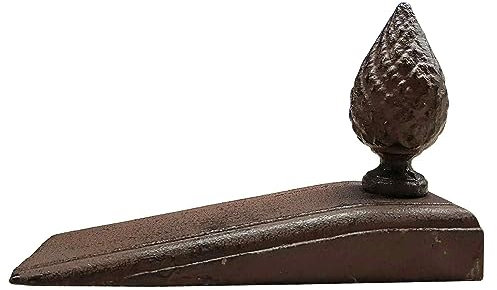 Victorian Style Cast Iron Doorstop - Door Wedge Pinecone Decorative Finial