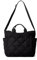 Puffer Tote Bag Damen Gesteppte Crossbody Handtasche Gitter Gepolstert Puffy Geldbörse, Schwarz, Medium, Hobo