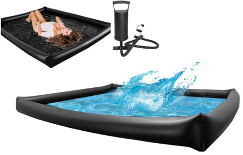Lotion Schwimmbad Wasserdicht Aufblasbare Bett Air Bettlaken Pool SM Bondage PVC laken Spritzende öl Spa Massage(189cm*161cm)