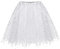 MeiLyviba Tüllrock Damen Unterrock Tütü Rock Hohe Taille Elastische Petticoat Tüllrock Party Rockabilly Tüll Rock Midirock mit Lichterkette Karneval Weiß Ballettkleidung Ballettrock